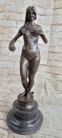 Eve in the Garden of Eden Nude Bronze Sculpture Art