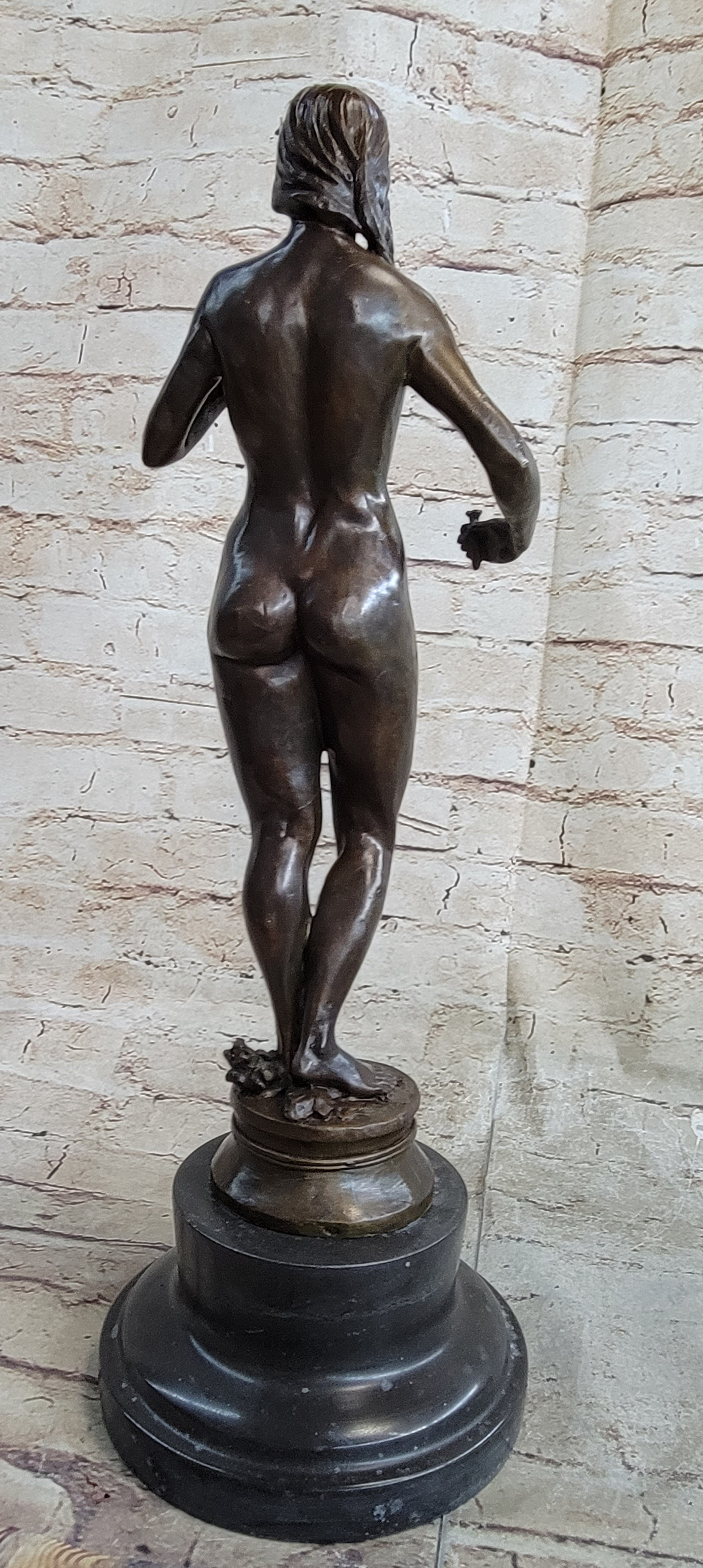 Eve in the Garden of Eden Nude Bronze Sculpture Art