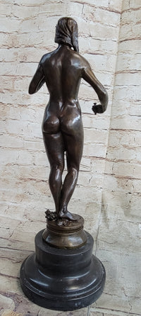 Eve in the Garden of Eden Nude Bronze Sculpture Art