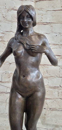 Eve in the Garden of Eden Nude Bronze Sculpture Art