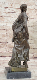 Semi Nude Classical Female Figure Bronze Sculpture by Aldo Vitaleh