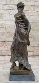 Semi Nude Classical Female Figure Bronze Sculpture by Aldo Vitaleh