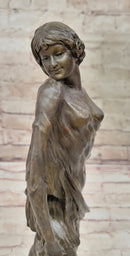 Semi Nude Classical Female Figure Bronze Sculpture by Aldo Vitaleh