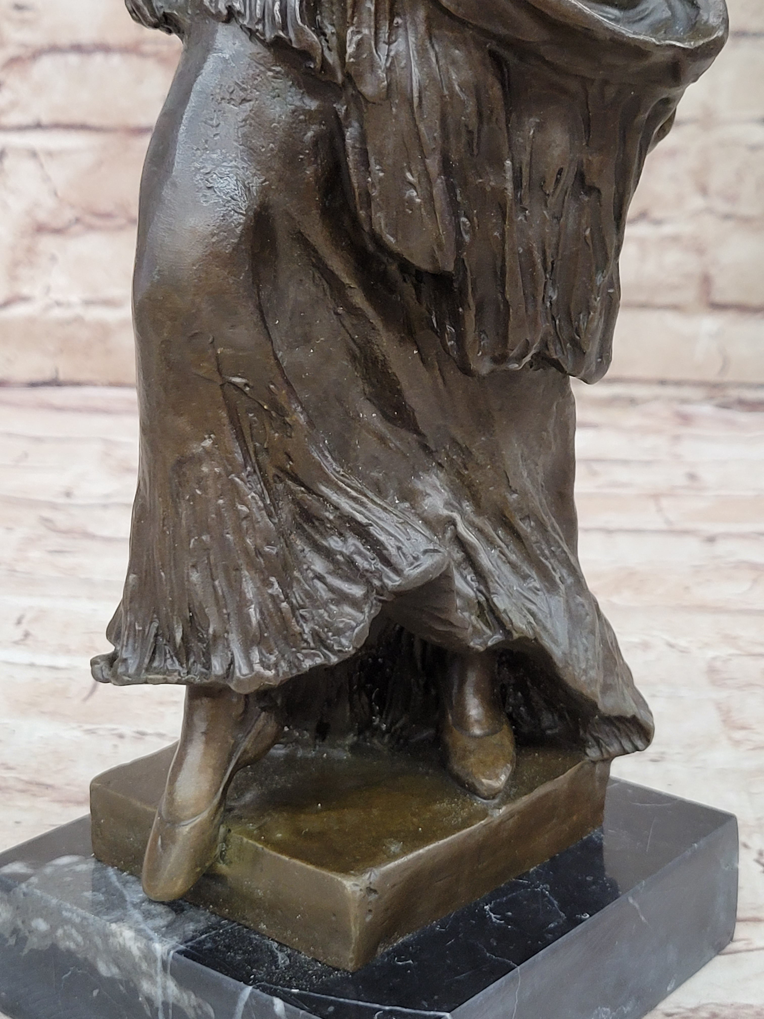 Semi Nude Classical Female Figure Bronze Sculpture by Aldo Vitaleh