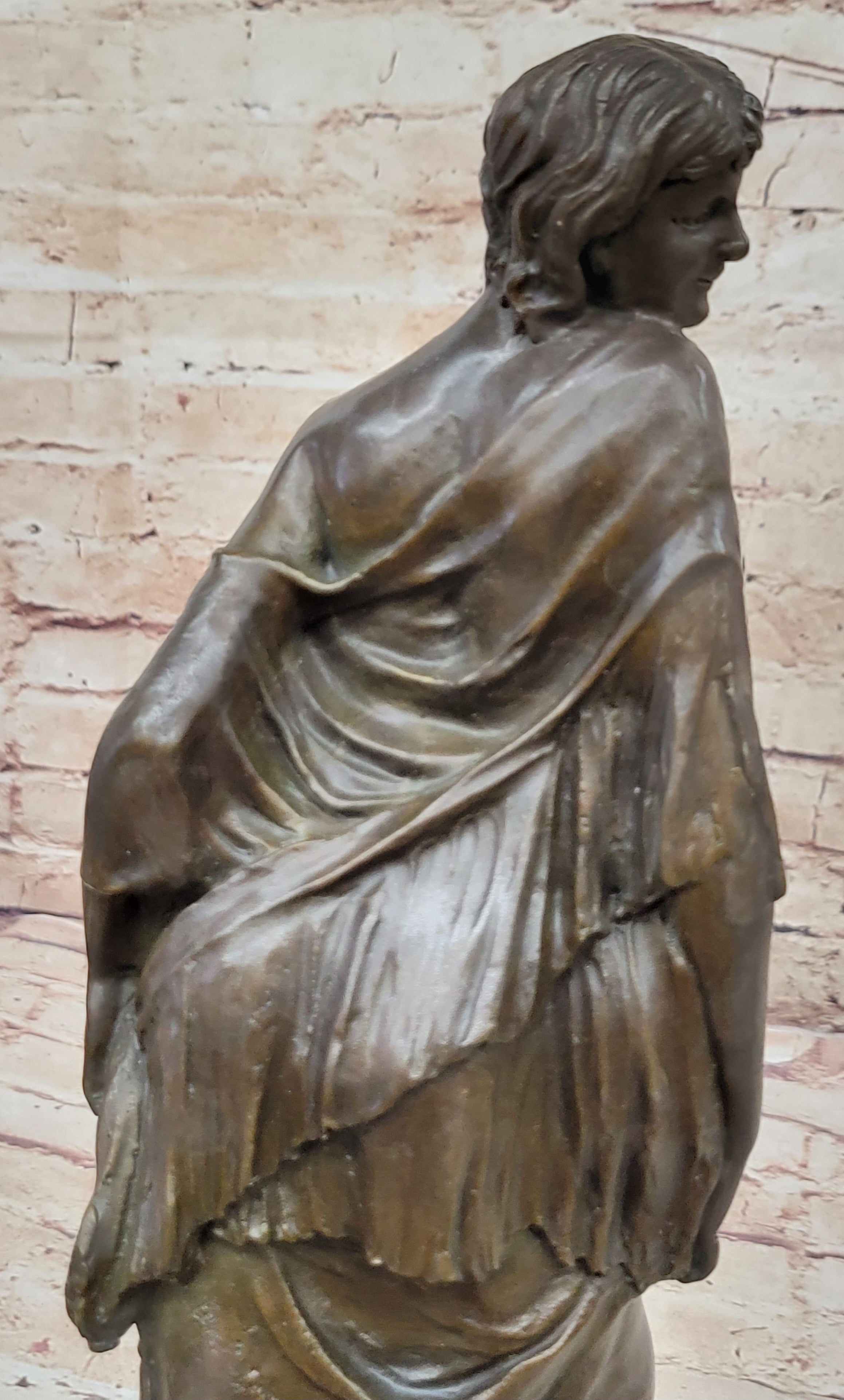 Semi Nude Classical Female Figure Bronze Sculpture by Aldo Vitaleh