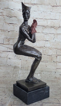 Limited Edition Signed Aldo Vitaleh Clown Jester Bronze