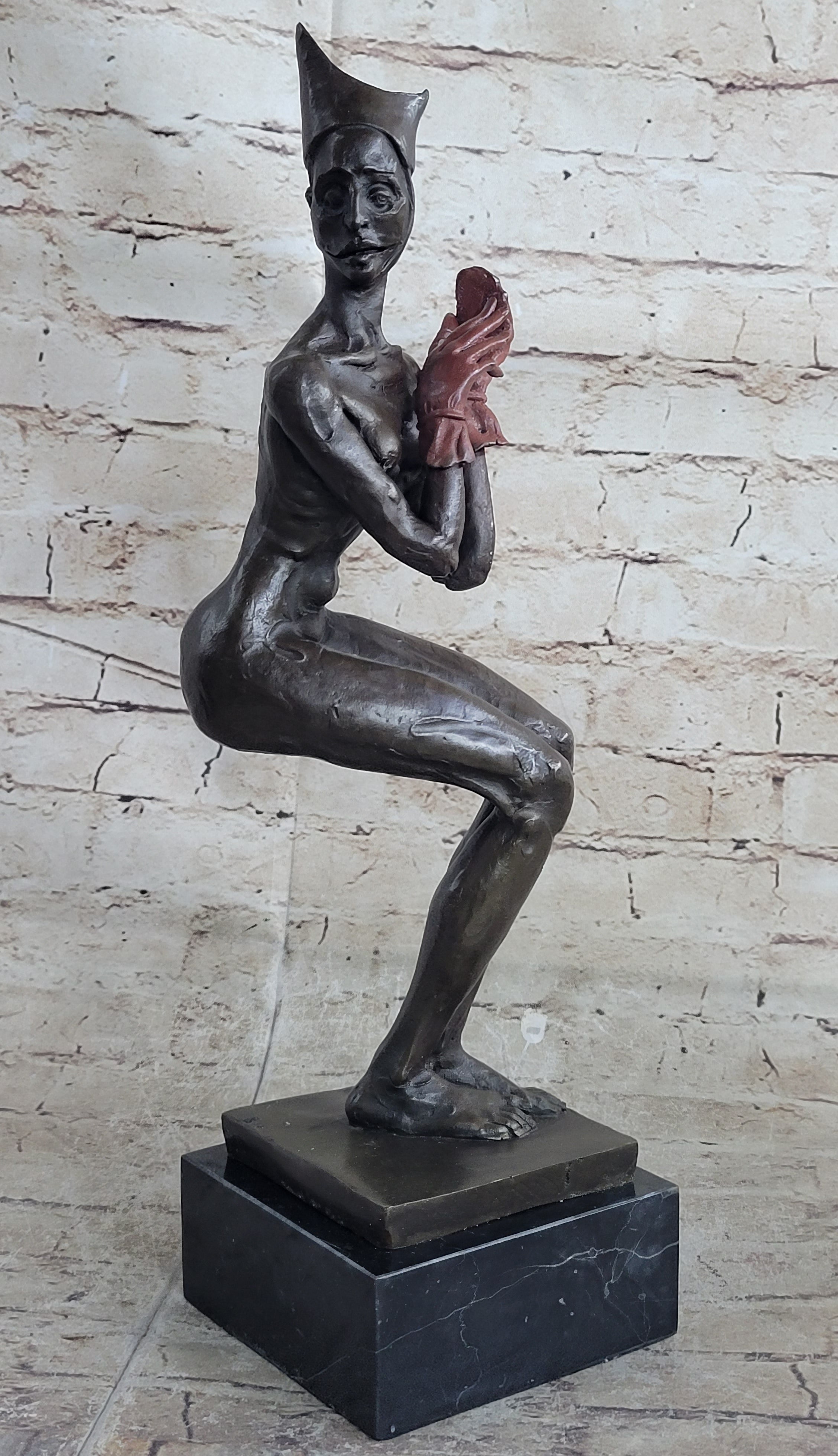 Limited Edition Signed Aldo Vitaleh Clown Jester Bronze