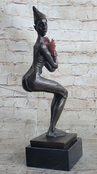 Limited Edition Signed Aldo Vitaleh Clown Jester Bronze