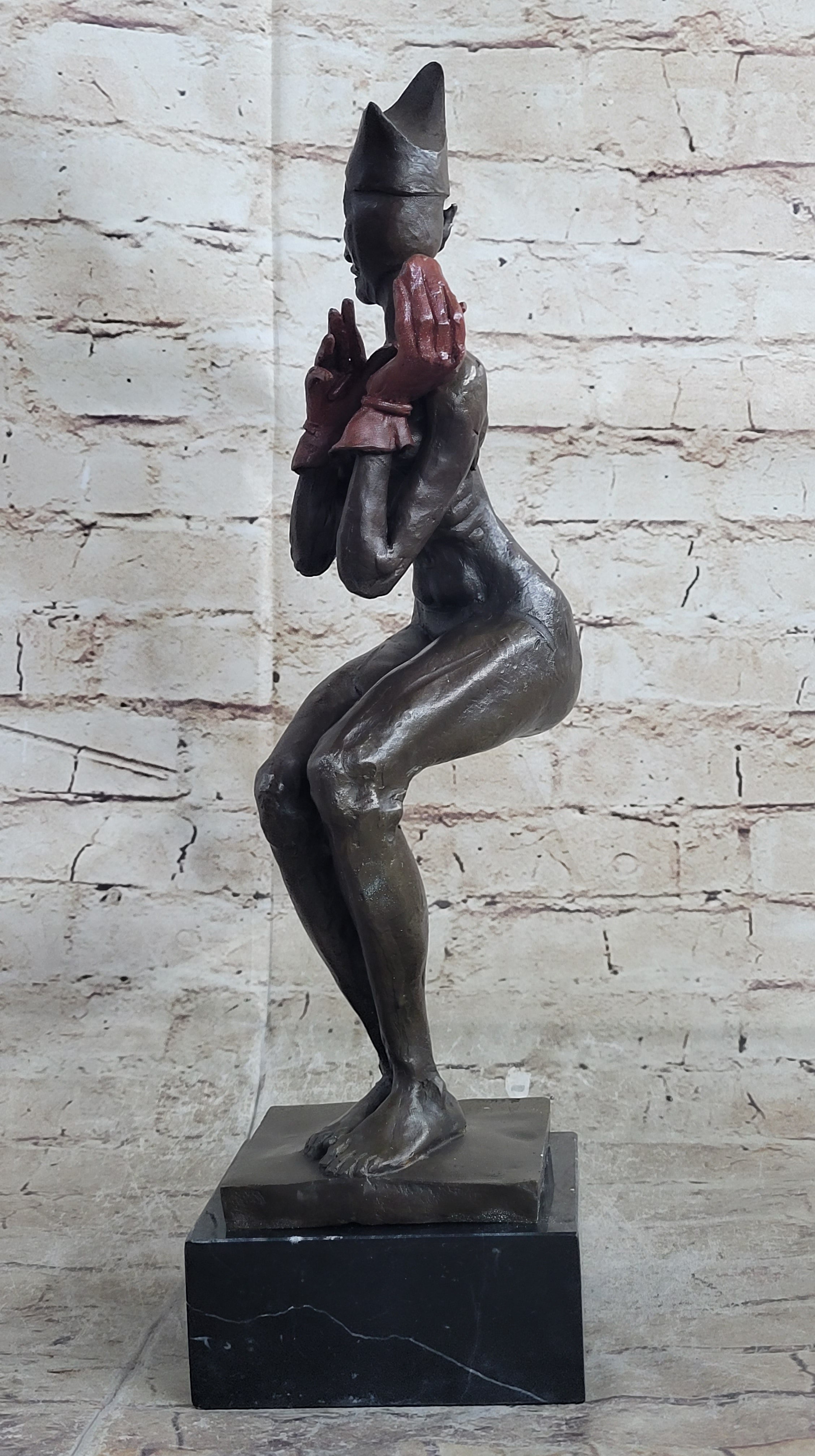 Limited Edition Signed Aldo Vitaleh Clown Jester Bronze