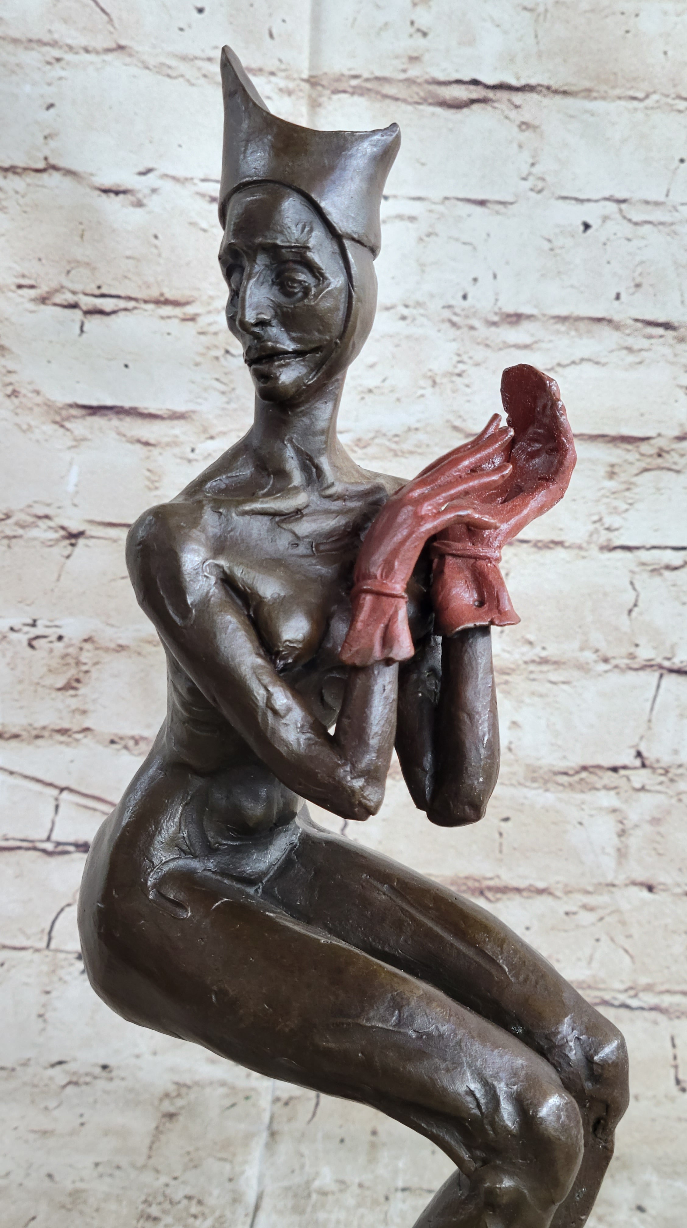 Limited Edition Signed Aldo Vitaleh Clown Jester Bronze