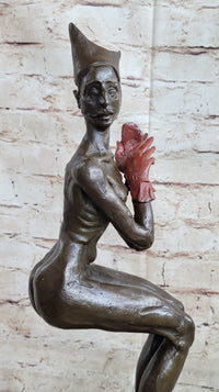 Limited Edition Signed Aldo Vitaleh Clown Jester Bronze