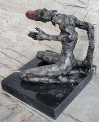 Grotesque Evil Monster Zombie Nude Figure Bronze Sculpture Art
