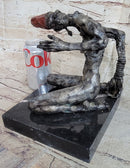 Grotesque Evil Monster Zombie Nude Figure Bronze Sculpture Art