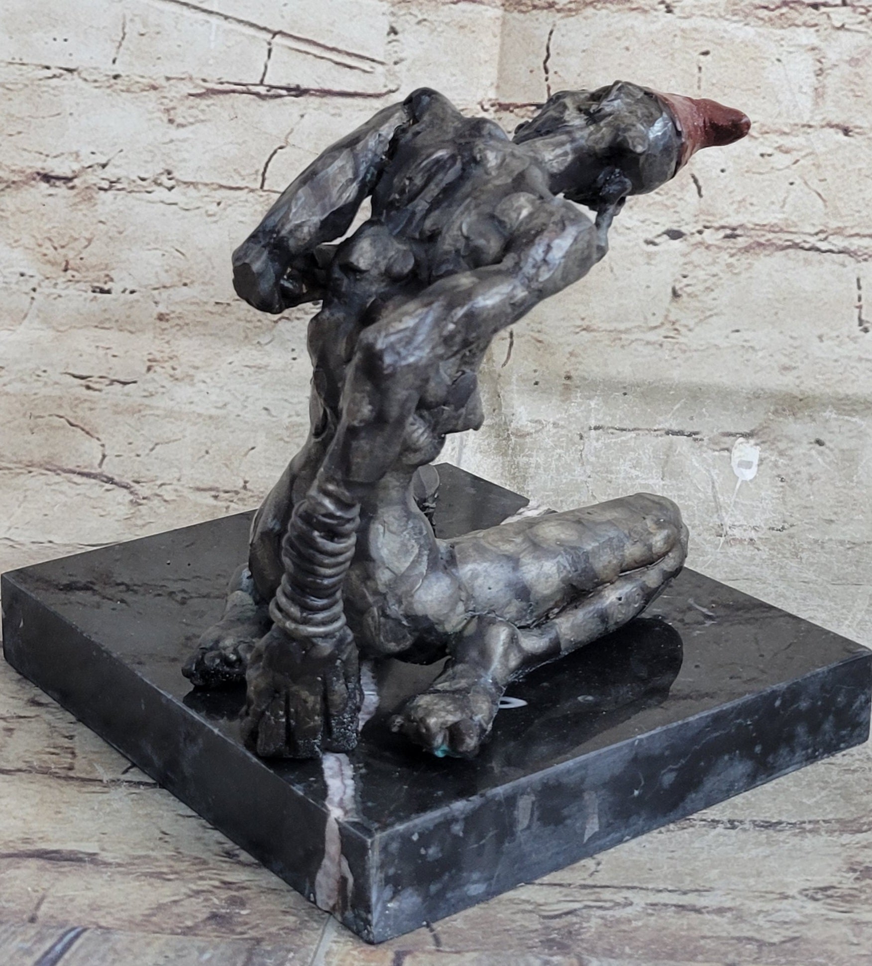 Grotesque Evil Monster Zombie Nude Figure Bronze Sculpture Art