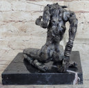 Grotesque Evil Monster Zombie Nude Figure Bronze Sculpture Art