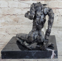 Grotesque Evil Monster Zombie Nude Figure Bronze Sculpture Art