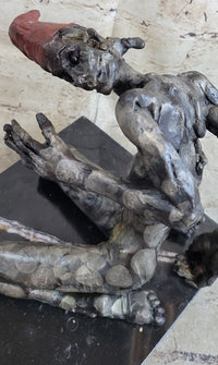 Grotesque Evil Monster Zombie Nude Figure Bronze Sculpture Art