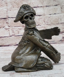 Pirate Skeleton Wine Holder Bronze Sculpture
