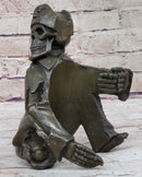 Pirate Skeleton Wine Holder Bronze Sculpture