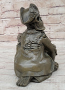 Pirate Skeleton Wine Holder Bronze Sculpture