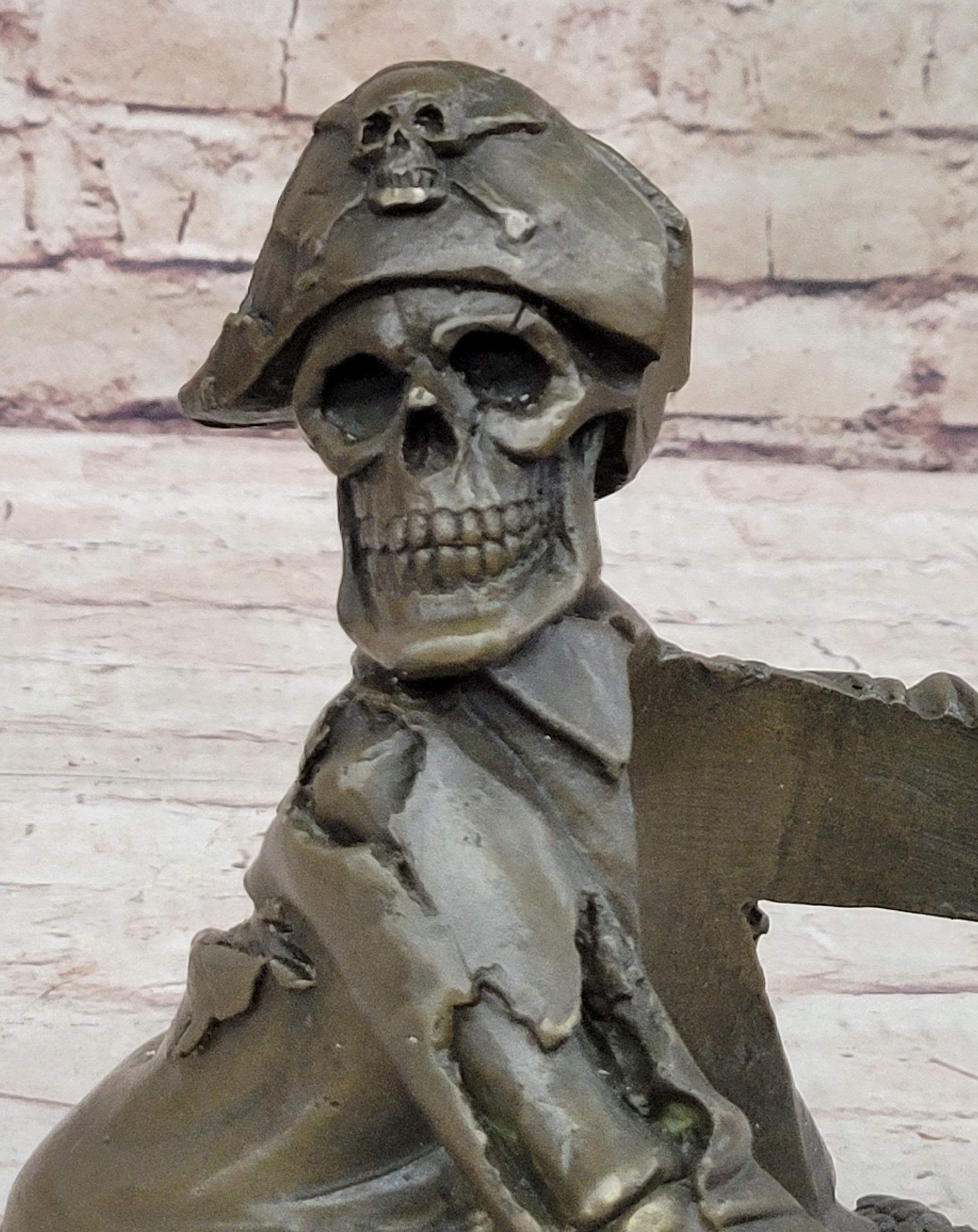 Pirate Skeleton Wine Holder Bronze Sculpture