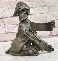 Pirate Skeleton Wine Holder Bronze Sculpture
