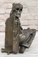 Art Deco Gothic Large Skeleton Skull Wine Holder