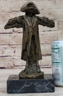 Pirate Skeleton Tied to Post Bronze Metal Sculpture on Marble Base