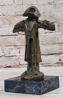 Pirate Skeleton Tied to Post Bronze Metal Sculpture on Marble Base
