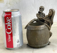 Skeleton Embracing Nude Nymph Pen Holder Key Storage Bronze Sculpture Statue Art