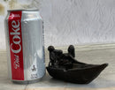 Nude Female Figure & Skeleton Bronze Ashtray Sculpture Art