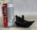 Nude Female Figure & Skeleton Bronze Ashtray Sculpture Art