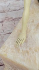 Art Deco Flapper Girl Bronze Sculpture Marble Base