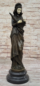 La Liseuse by Carrier Belleuse - Bronze Sculpture of Woman with Book