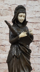 La Liseuse by Carrier Belleuse - Bronze Sculpture of Woman with Book