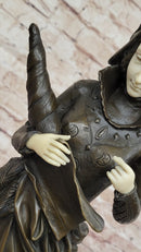 La Liseuse by Carrier Belleuse - Bronze Sculpture of Woman with Book