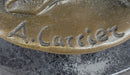 La Liseuse by Carrier Belleuse - Bronze Sculpture of Woman with Book
