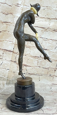 Signed D.H. Chiparus Napoleon Dancer Bronze Marble Sculpture