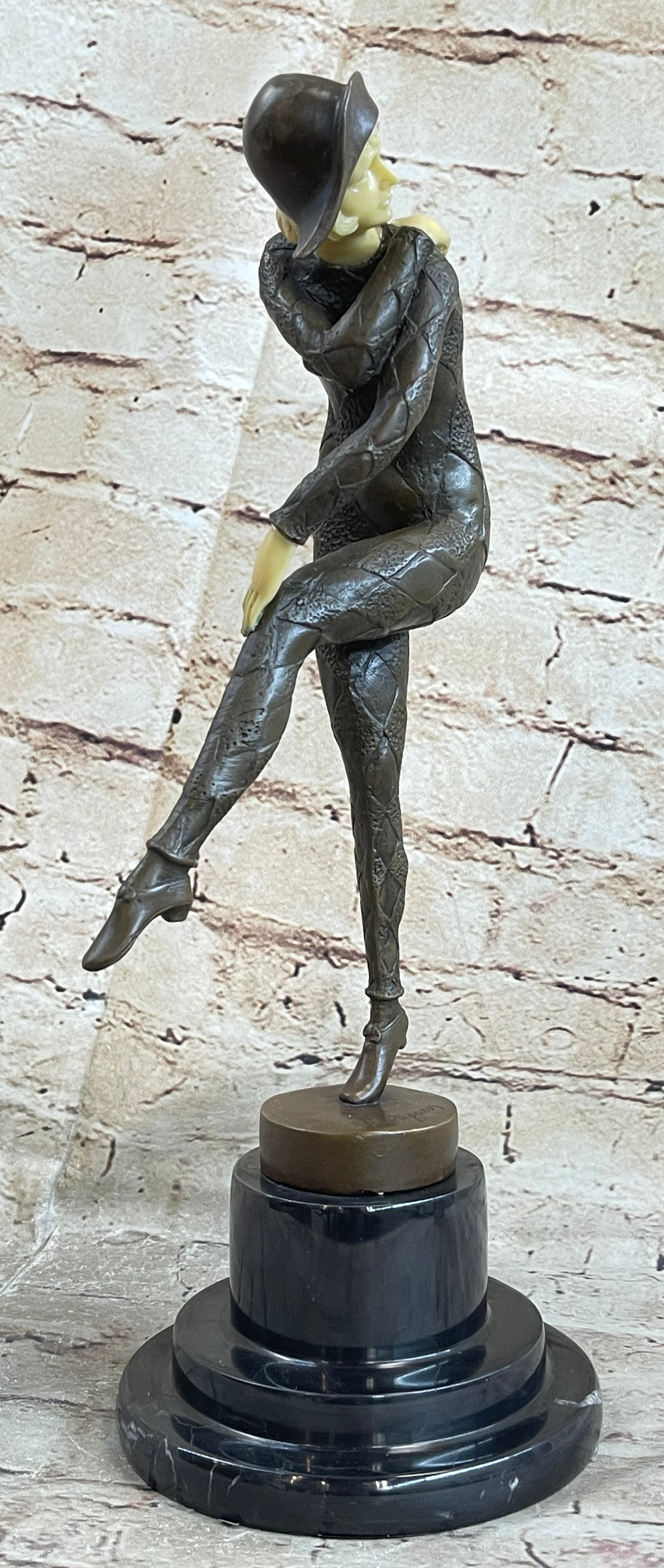Signed D.H. Chiparus Napoleon Dancer Bronze Marble Sculpture