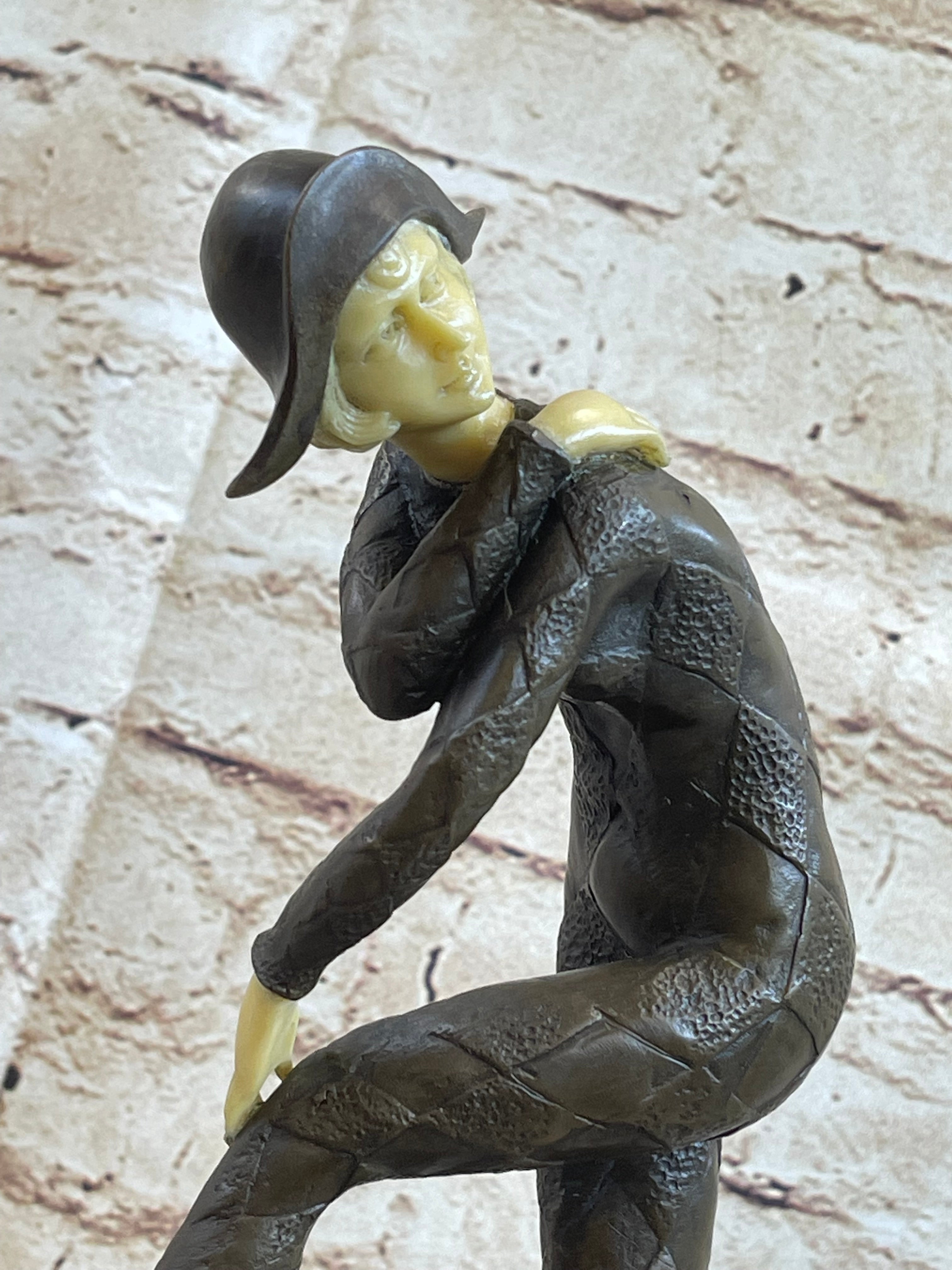 Signed D.H. Chiparus Napoleon Dancer Bronze Marble Sculpture