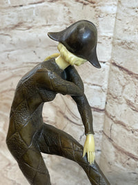 Signed D.H. Chiparus Napoleon Dancer Bronze Marble Sculpture