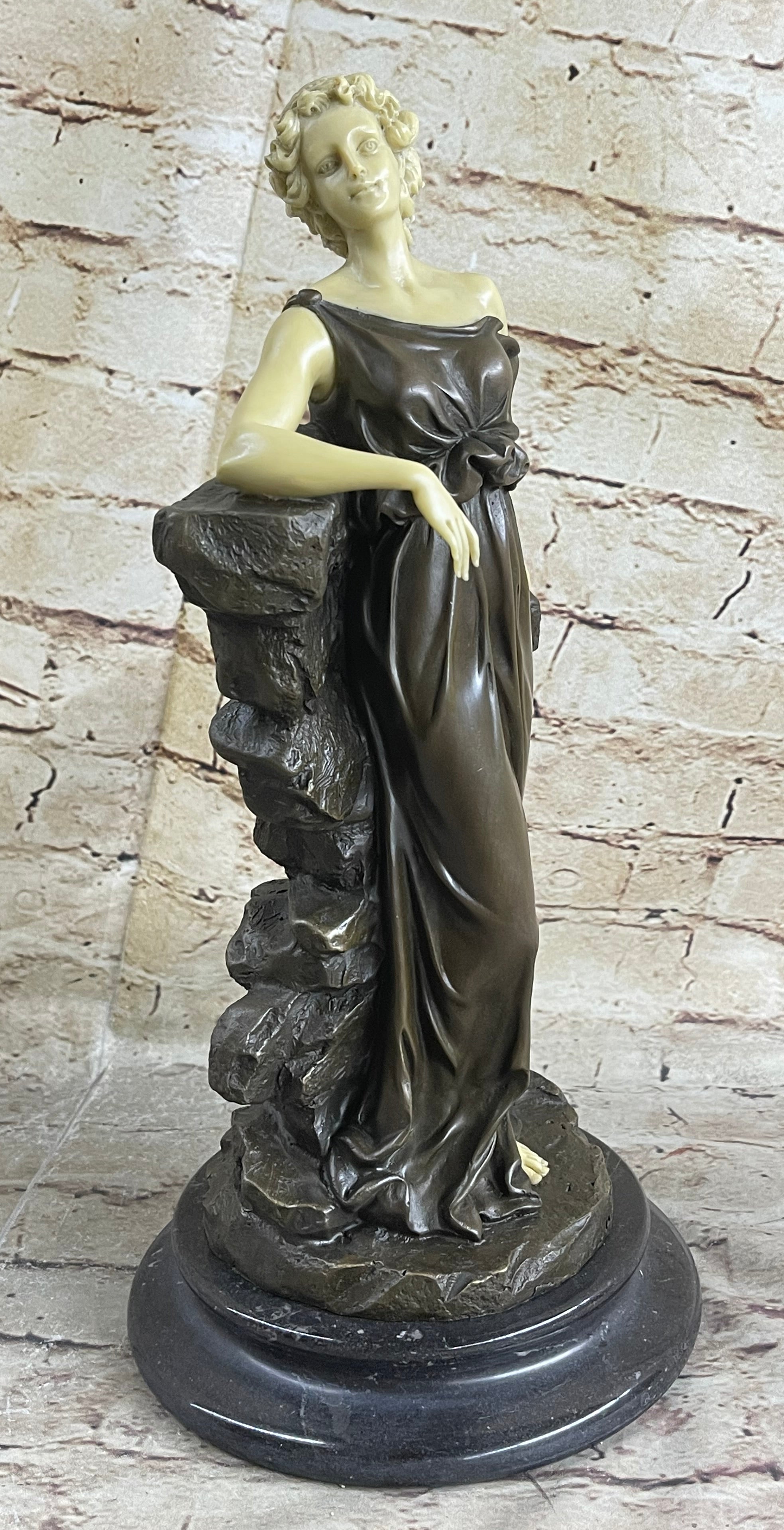 Bronze Sculpture Signed Preiss Faux Figure