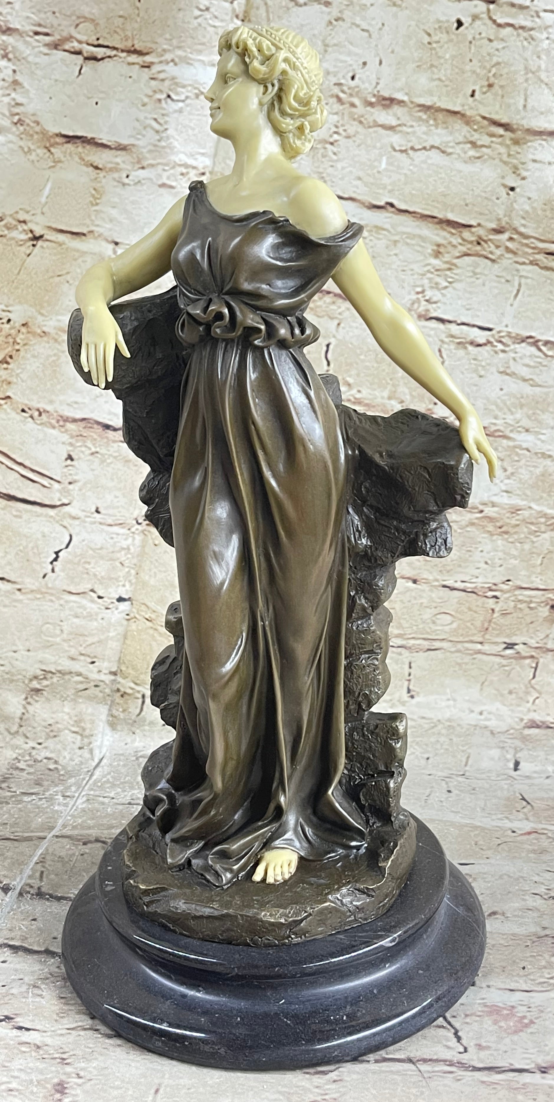 Bronze Sculpture Signed Preiss Faux Figure