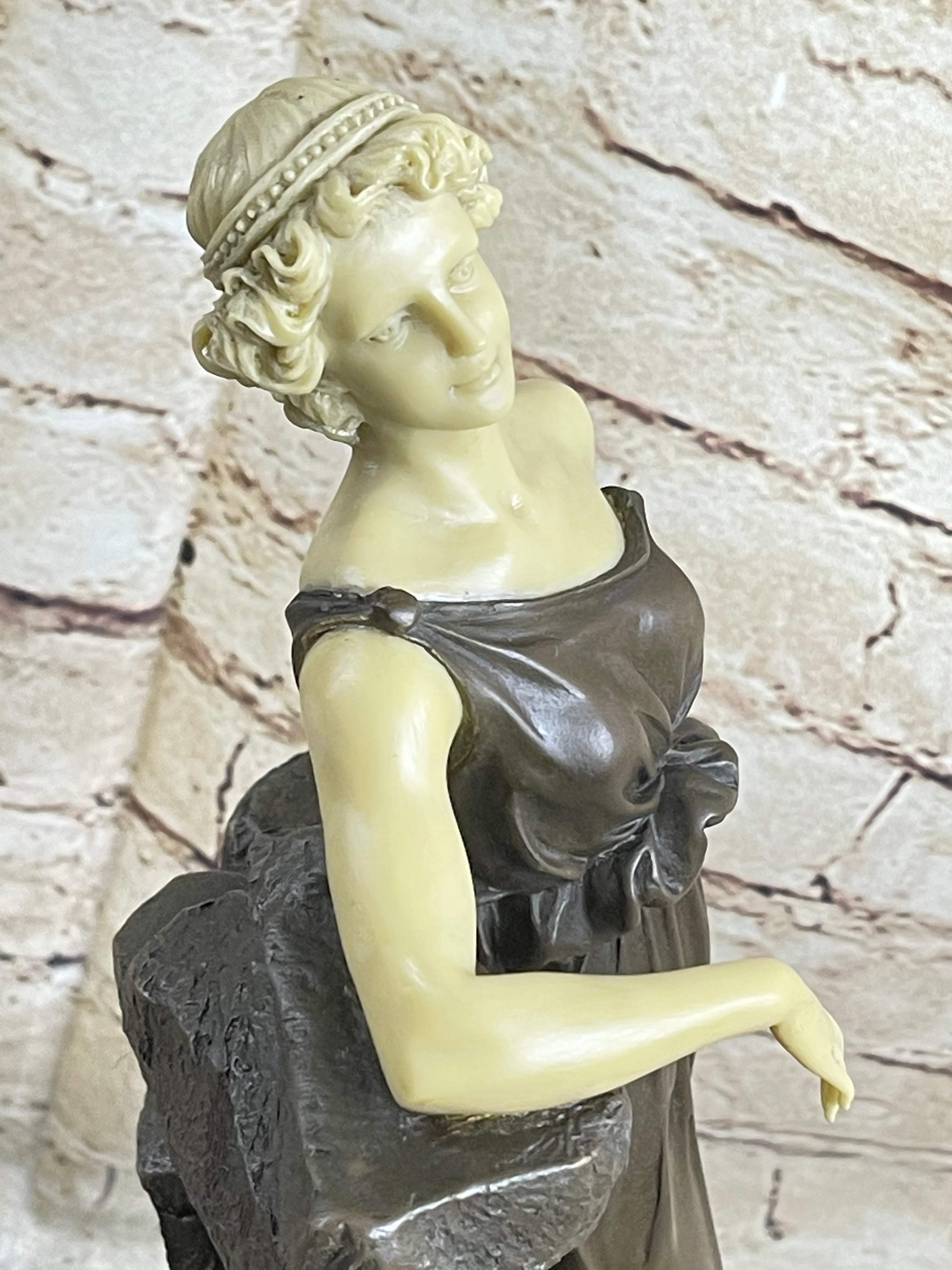 Bronze Sculpture Signed Preiss Faux Figure