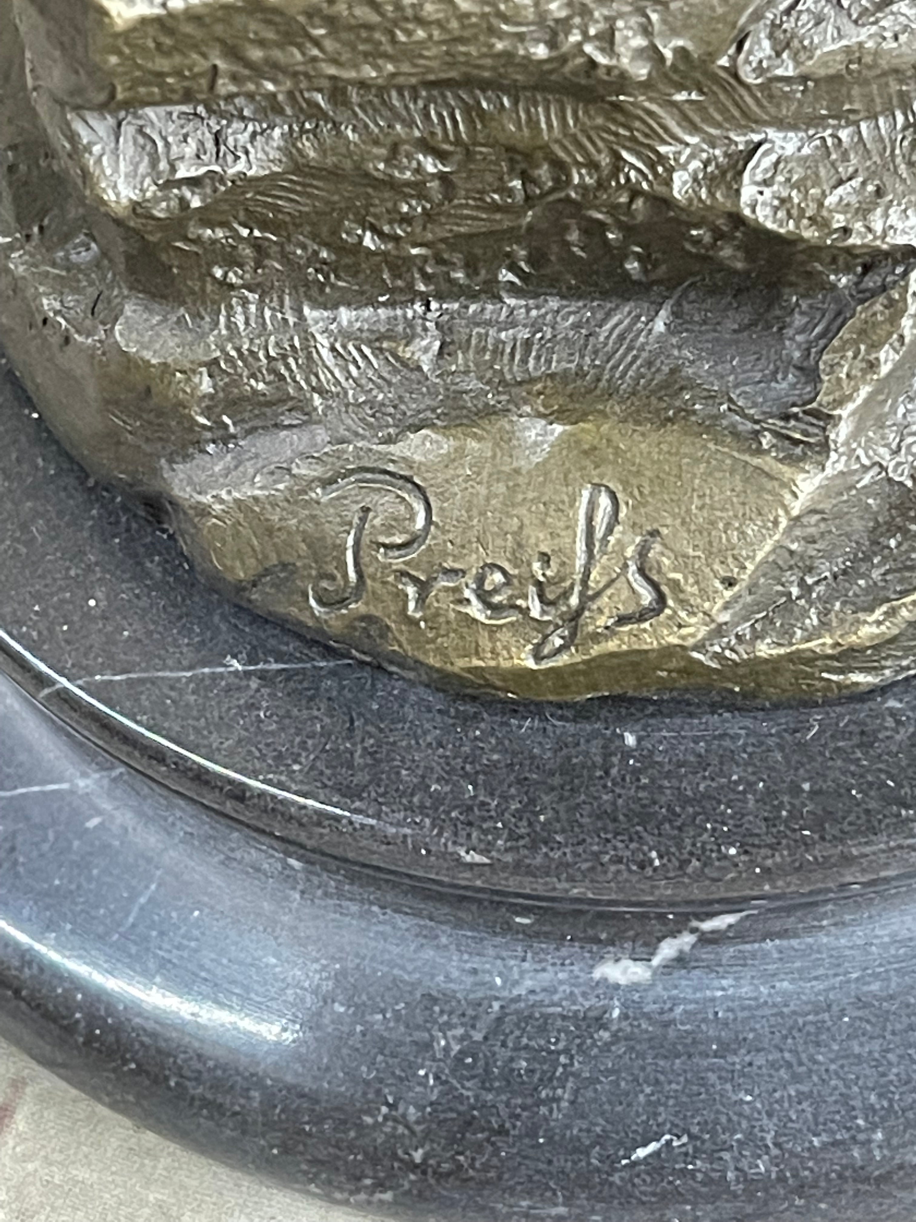 Bronze Sculpture Signed Preiss Faux Figure