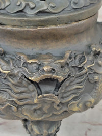 Hot Cast Bronze Dragon Incense Burner Mythical Sculpture