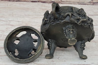 Hot Cast Bronze Dragon Incense Burner Mythical Sculpture