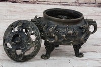Hot Cast Bronze Dragon Incense Burner Mythical Sculpture