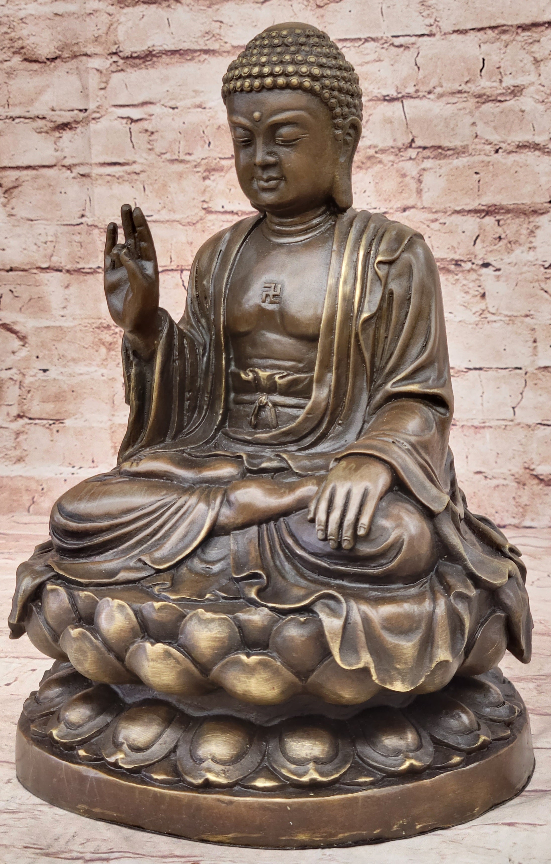 Meditating Shakyamuni Buddha Bronze Sculpture Art