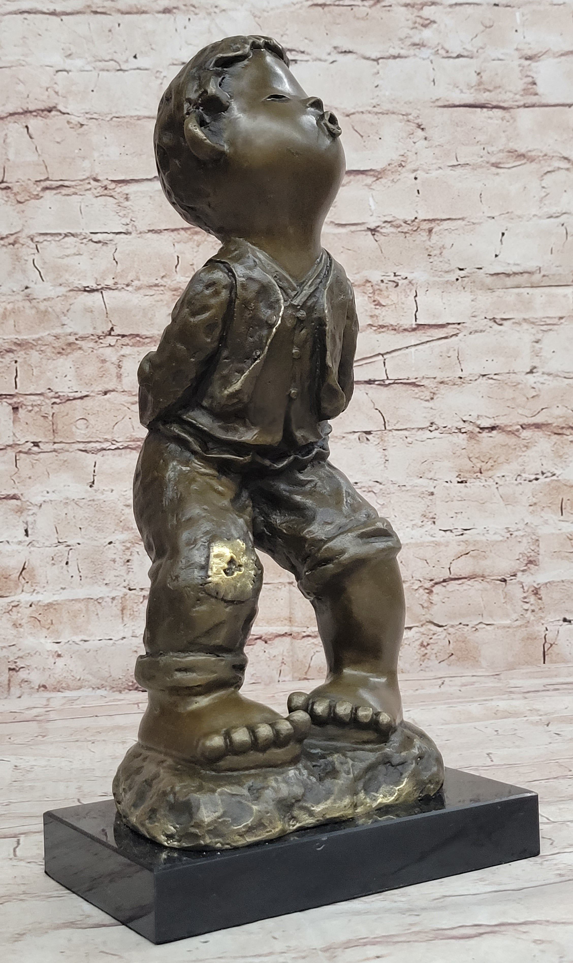Milo Chinese Boy Bronze Sculpture Lost Wax Art
